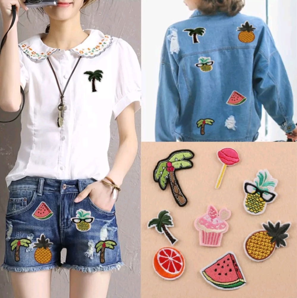 🍍8-Piece Embroidery Patches Bundle🍍